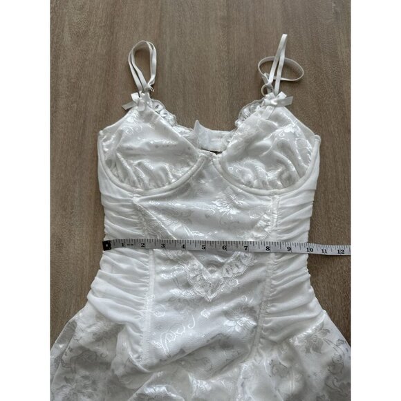 Outcast NWT Euphoria Mini Dress in White Size XS Lace Corset - Picture 8 of 10
